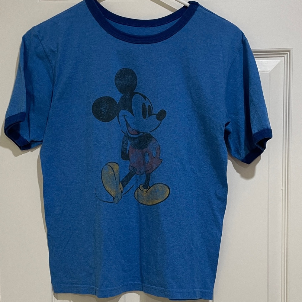 Disney Blue Mickey Mouse Kids T-Shirt size 10/12